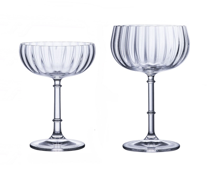 2 Stuks Crystal Coupe Cocktail Glazen Martini Glas Set Van 2