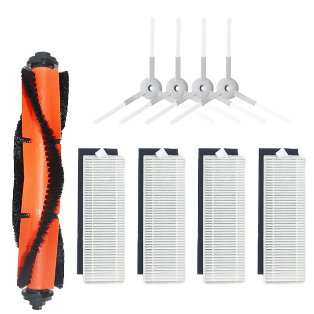 Principal escova lateral hepa filtro mop pano peças de reposição para xiaomi mijia g1 mjstg1 mi robô vácuo-mop acessórios essenciais: Cinza escuro