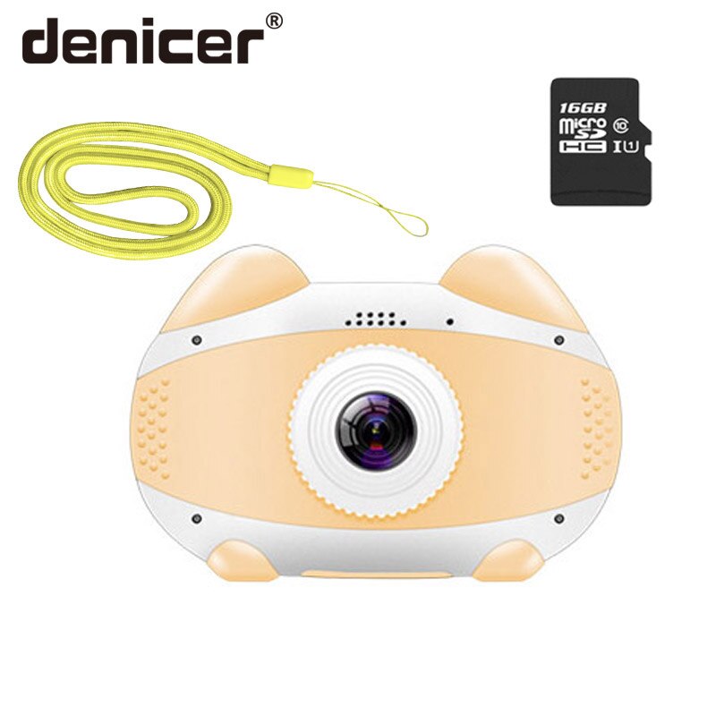 2 zoll bildschirm spielzeug kamera pädagogisches mini digital foto kamera 8MP fotografie geburtstag kühlen kinder kamera für kinder K01: YELLOW-16G