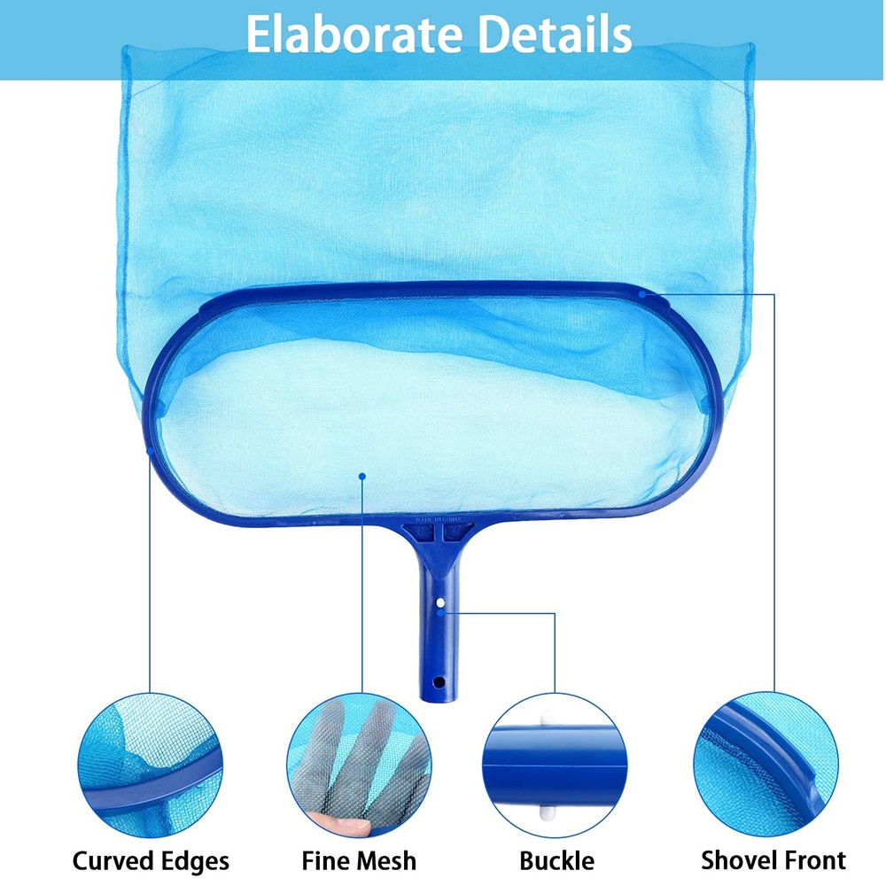 Swimming Pool Accessories Skimmer Net Rubbish Cleaning Rake Mesh Leaf Nets Deep Bag Water Surface Debris Cleaning Net Pool Tool