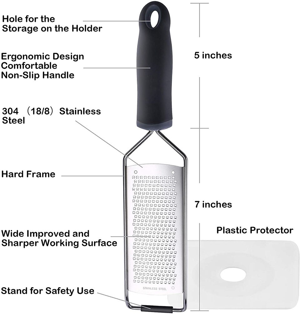 304 Roestvrij Staal Keuken Rasp Set Handheld Grof Kaas Rasp En Fijne Citroen Zester Moeiteloos Roosters