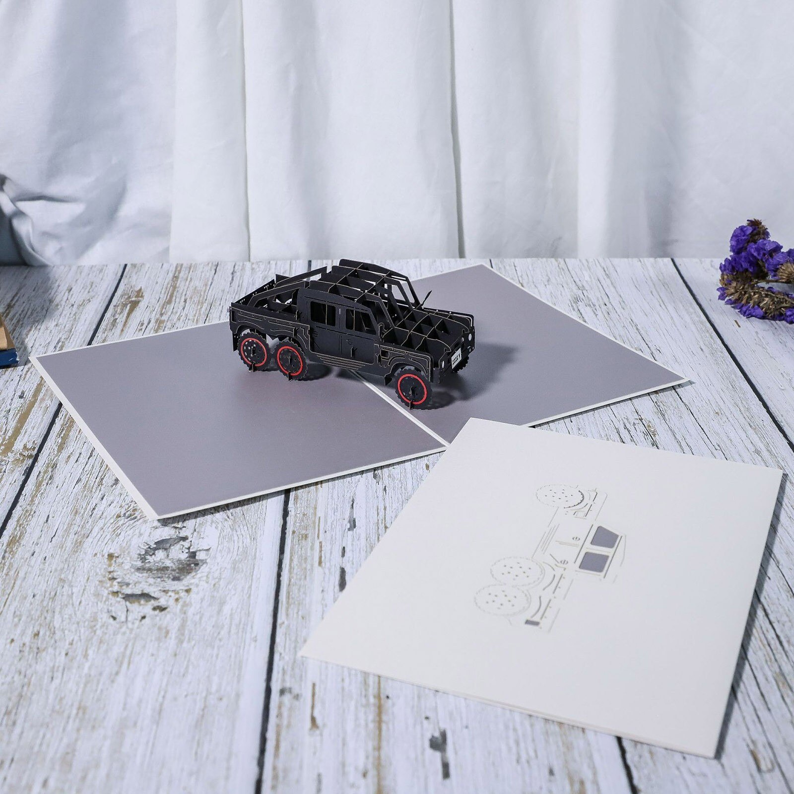 Carte de vœux Pop-Up en 3D pour voiture, carte de vœux pour anniversaire des mères, fête des pères, remise de diplôme, mariage, anniversaire, bien-être,
