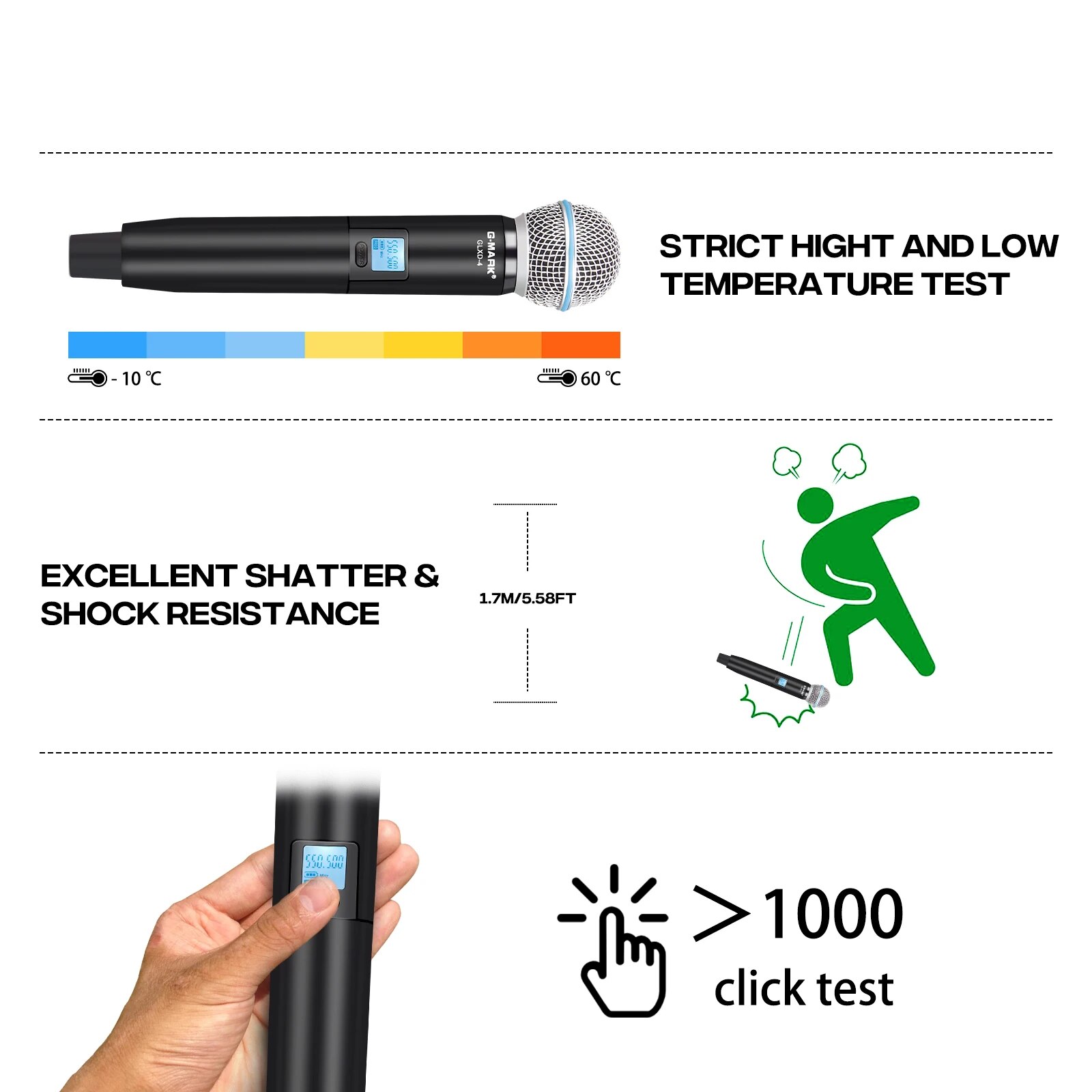 kabellos Lavalier-mikrofon G-markieren GLXD4 UHF Professionelle Headset Clip Mic Bodypack Frequenz Einstellbar 50M Für Party Show St