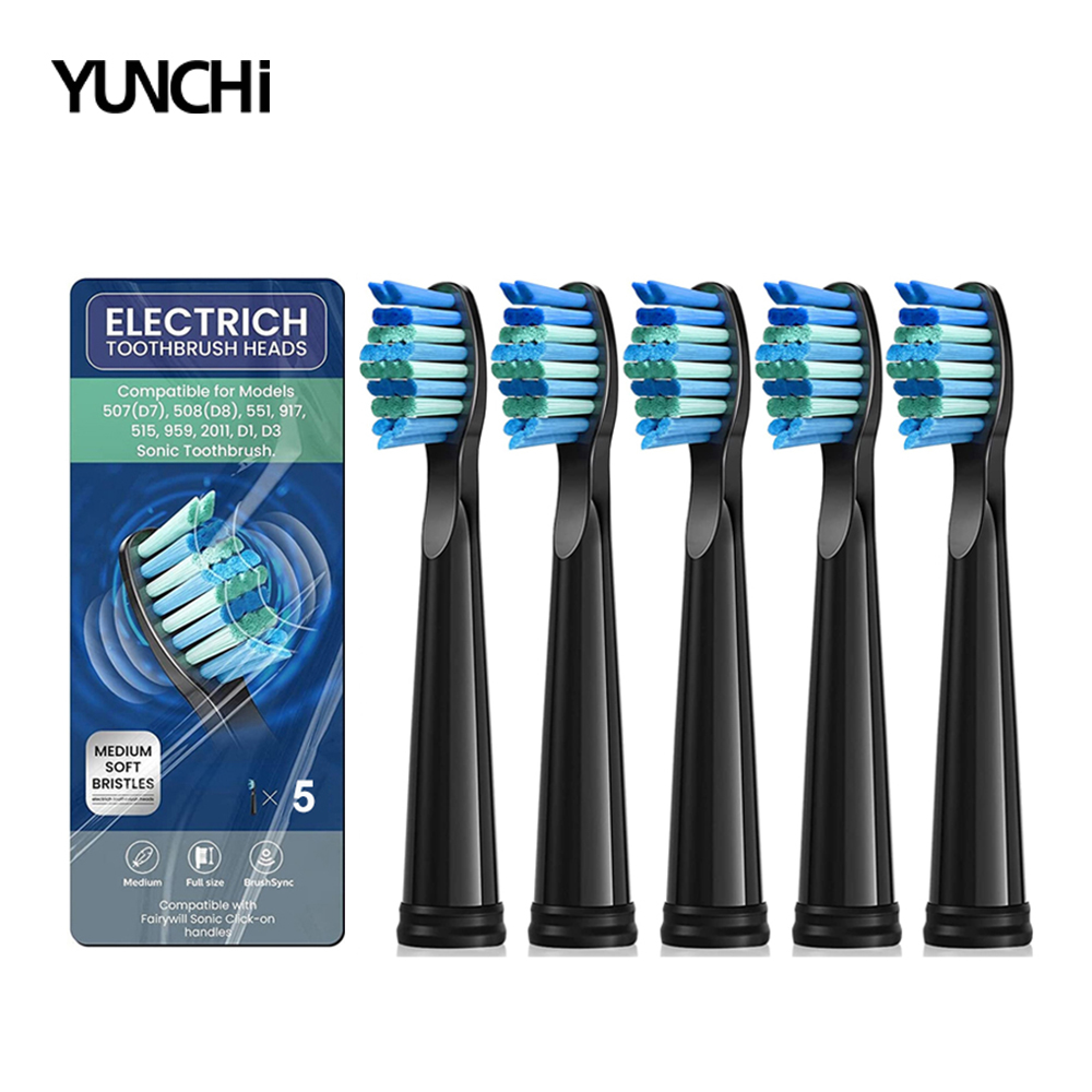 per testine per spazzolino Fairywill Sostituzione spazzolino elettrico sonico Du Pont testa FW-507/508/515/551/917/959/2011/D1/D3/D7: Oro