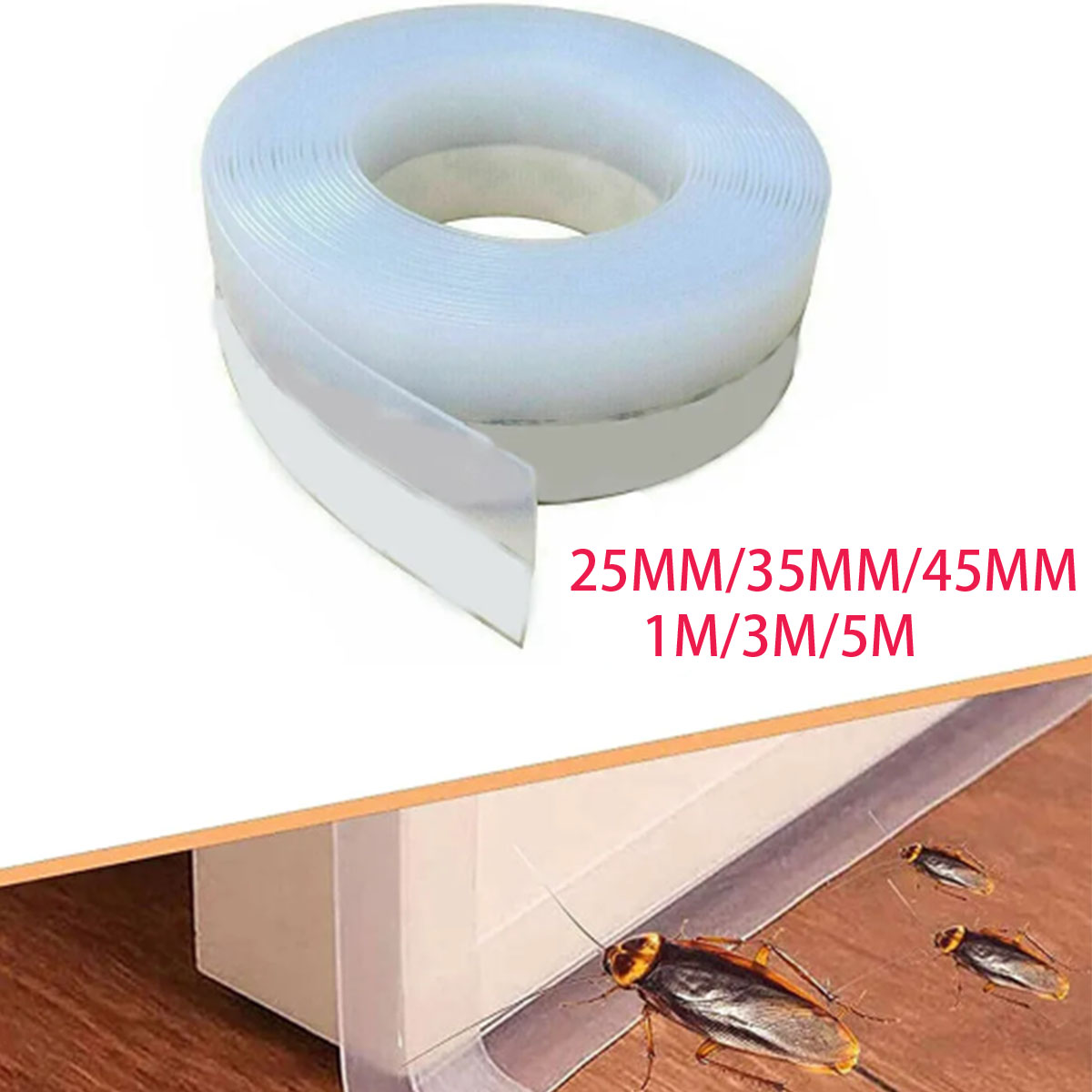 Stripping Door Seal Strip Silicone Sealing Tape for Weather Window Seal Weather Around Showers Tough Flexible Stops Draft
