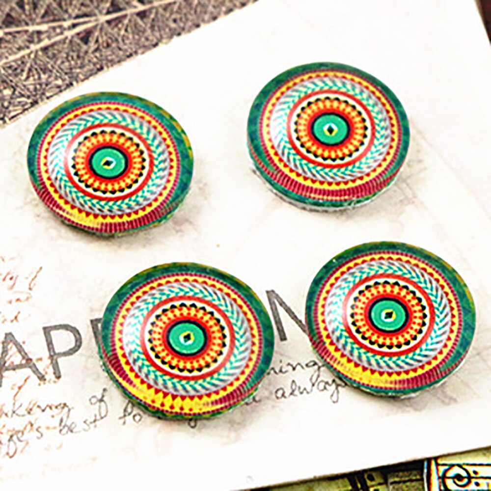 20pcs 12mm Handmade Photo Glass Cabochons (Color pattern series): E4-24