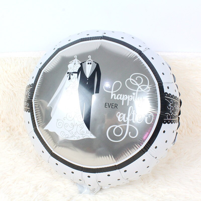 18 tommer kærlighed runddragt bryllup aluminium film balloner bryllupsfest dekoration aluminium film bolde: 2