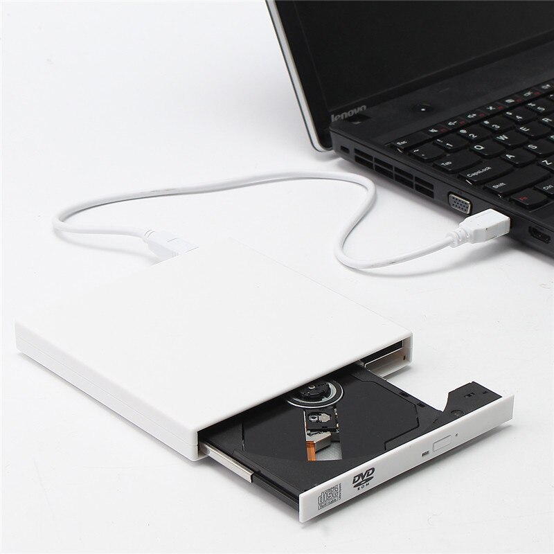 Usb 2.0 Draagbare Ultra Slim Externe Slot-In DVD-RW CD-RW Cd Dvd Rom Speler Drive Schrijver Rewriter Brander Voor pc