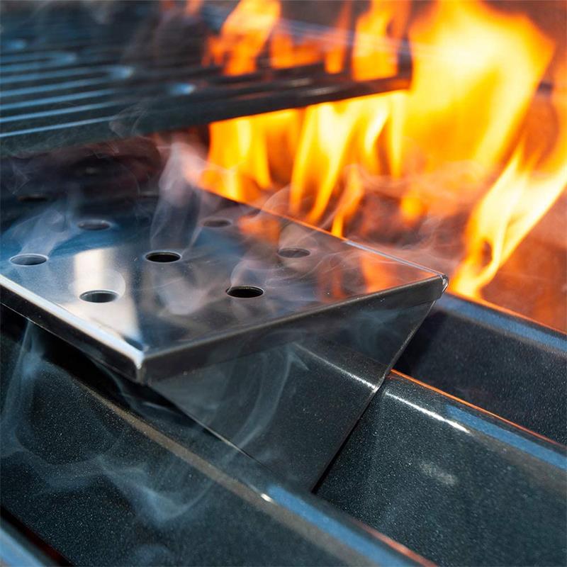 Boîte de fumeur pour Grill à gaz en forme de V, en acier inoxydable, pour BBQ court, saveur de jardin, copeaux de bois, accessoires de Barbecue, 6.14 pouces