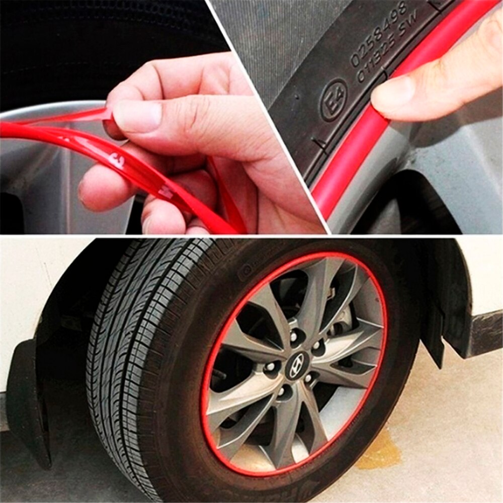 Schutzhülle silikon Band zu schützen Rad legierung räder Auto Rad Profi, dekorative Band für reifen schutz (8 Meter)