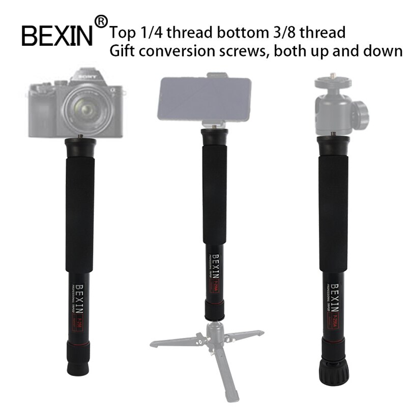 P256 shooting monopod is flexible, lightweight, portable monopod, aluminum rotary telescopic 5-section cane for SLR camera