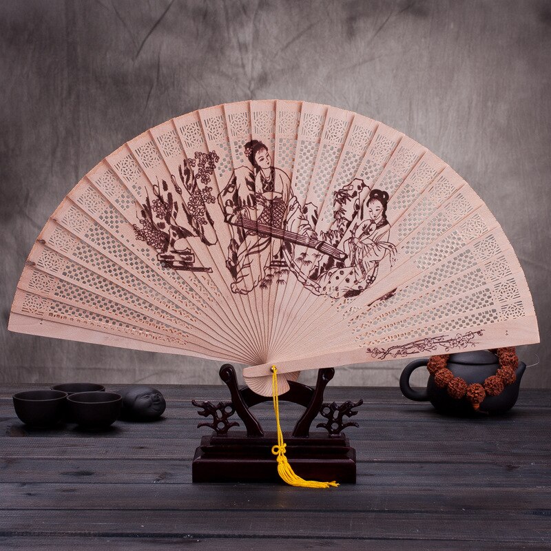 Hand Fan Japanese Decoration Fan for Dancing Wedding Hand Fans Folding Chinese Crafts Home Decor Garden: Piano female picture