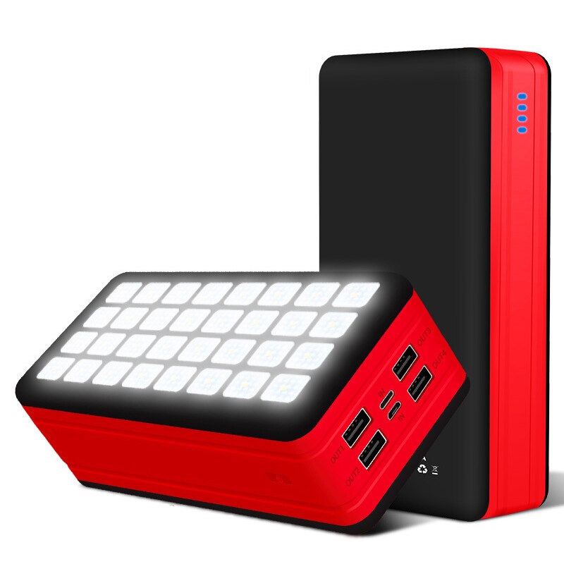 99000mAh Solar Power Bank Fast Charging External Battery Suitable for Smartphone, Tablet PC, Bluetooth Audio, GPS