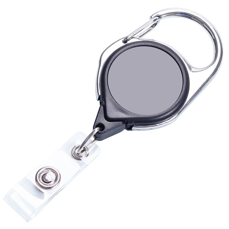 Porte-clé rétractable à tirette, 1 pièce, porte-Badge, bobine de ceinture extensible, lanière d&#39;identification, porte-carte: c Plastic