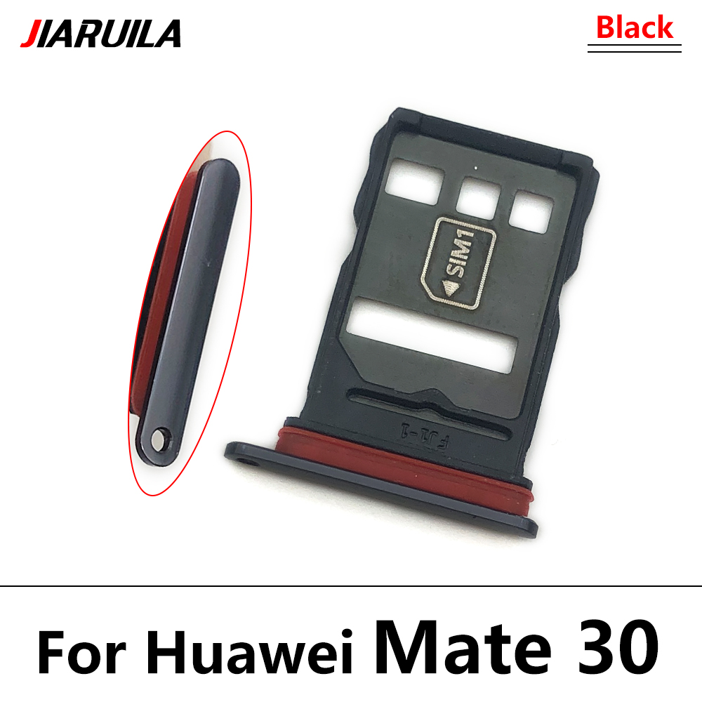 Ranura para tarjeta SIM, adaptador de soporte de bandeja SD para Xiaomi Pocophone POCO F2 Pro / Poco F3: Mate 30 Black