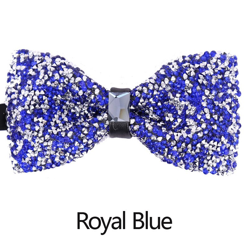 Pajarita de diamantes para hombre, lazo con cuello de cristal brillante, lazo de lujo para boda, banquete, , nudo de mariposa ostentoso, corbatas de novio: 1