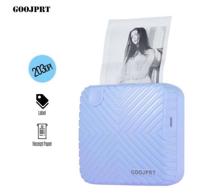 Imprimante Photo de poche sans fil bluetooth, 203DPI, Mini imprimante thermique 58mm, pour étiquettes autocollantes Android ios P6: I
