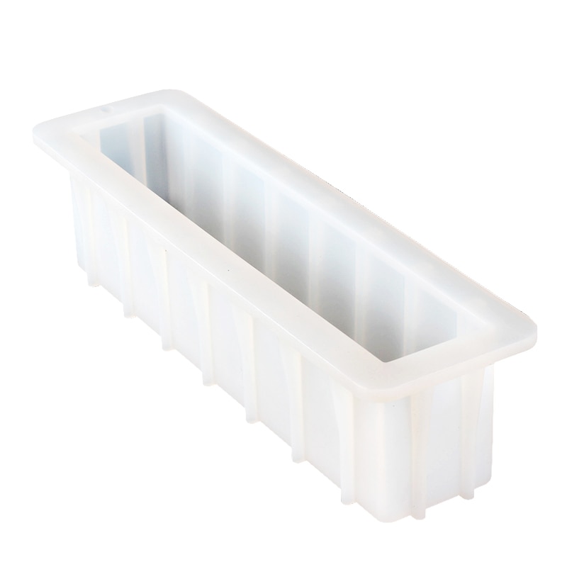 Nicole Zeep Siliconen Mal 12 &#39;&#39;Wit Rechthoekige Handgemaakte Swirl Soaps Maken Tool Mould