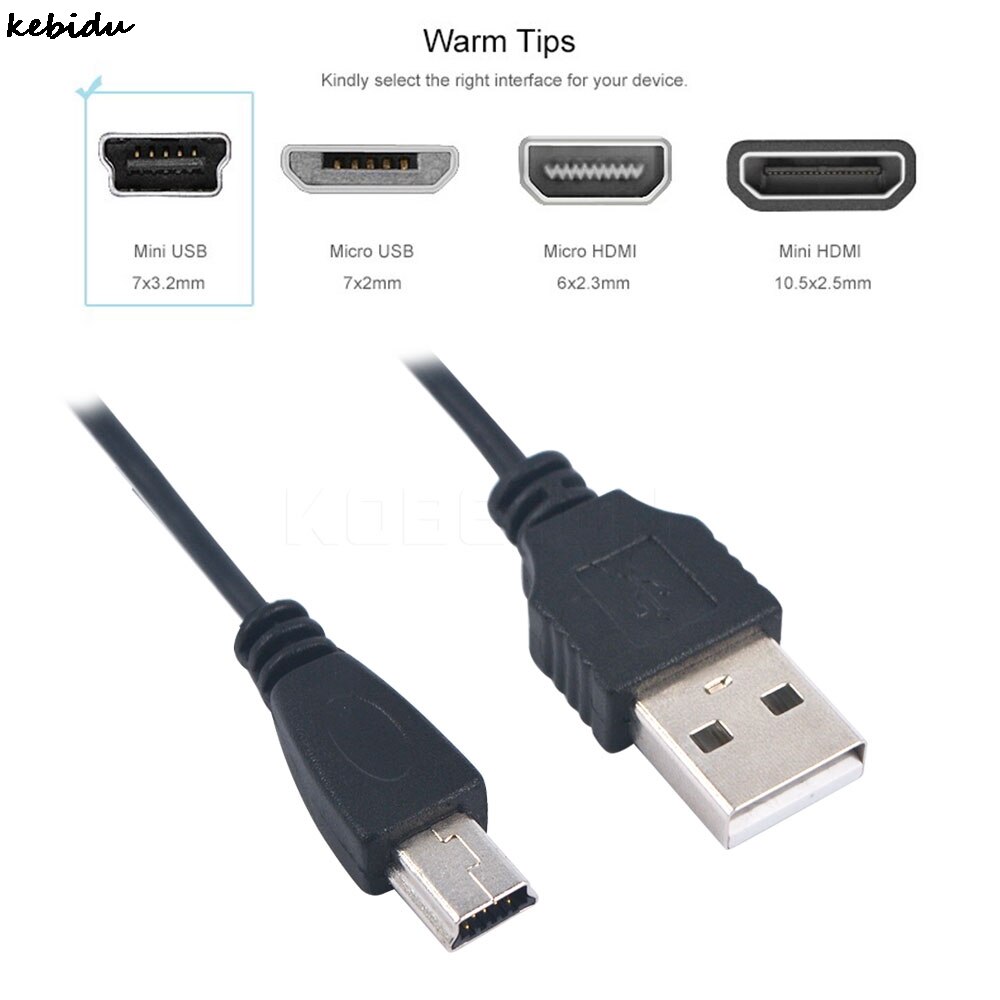 Kebidu mini-usb -2.0 a -stecker auf mini- 5- pin-b-lade- und datenkabel für  mp3 mp4