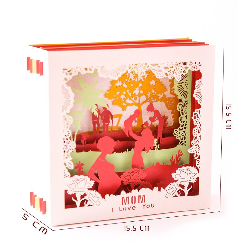 3D Mothers Day Pops Up Cards Beautiful Flowers Card Anniversary Card Thank Greeting Card For Mother F2