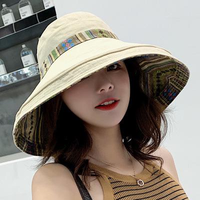 Rubyvicky lente zomerhoed dameshoed voor dames zonnehoed opvouwbare japanse eenvoudige dames vissershoed: 4