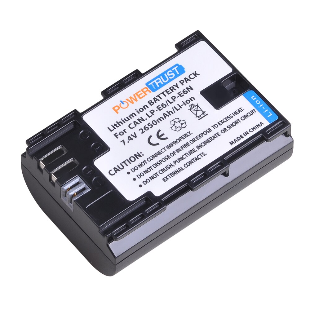 1x2650mAh LP-E6 LP E6 LPE6 LP-E6N Cámara batería para Canon EOS 5DS 5D Mark II Mark III 6D 7D 60D 60Da 80D DSLR EOS 5DSR