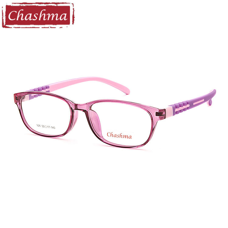 Chashma Brand Kids 8-12 Years Old Teens Girl Eyeglass Boy Glasses TR 90 Rubber Frames Prescrpiton Eyeglasses Frame Child: Purple