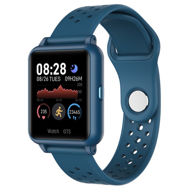 Smart Watch 1.3 Inch Smart Heart Rate Monitor Waterproof Swimming Bluetooth Watch Multiple Sports Mode Smart Monitoring Watch: Sky Blue