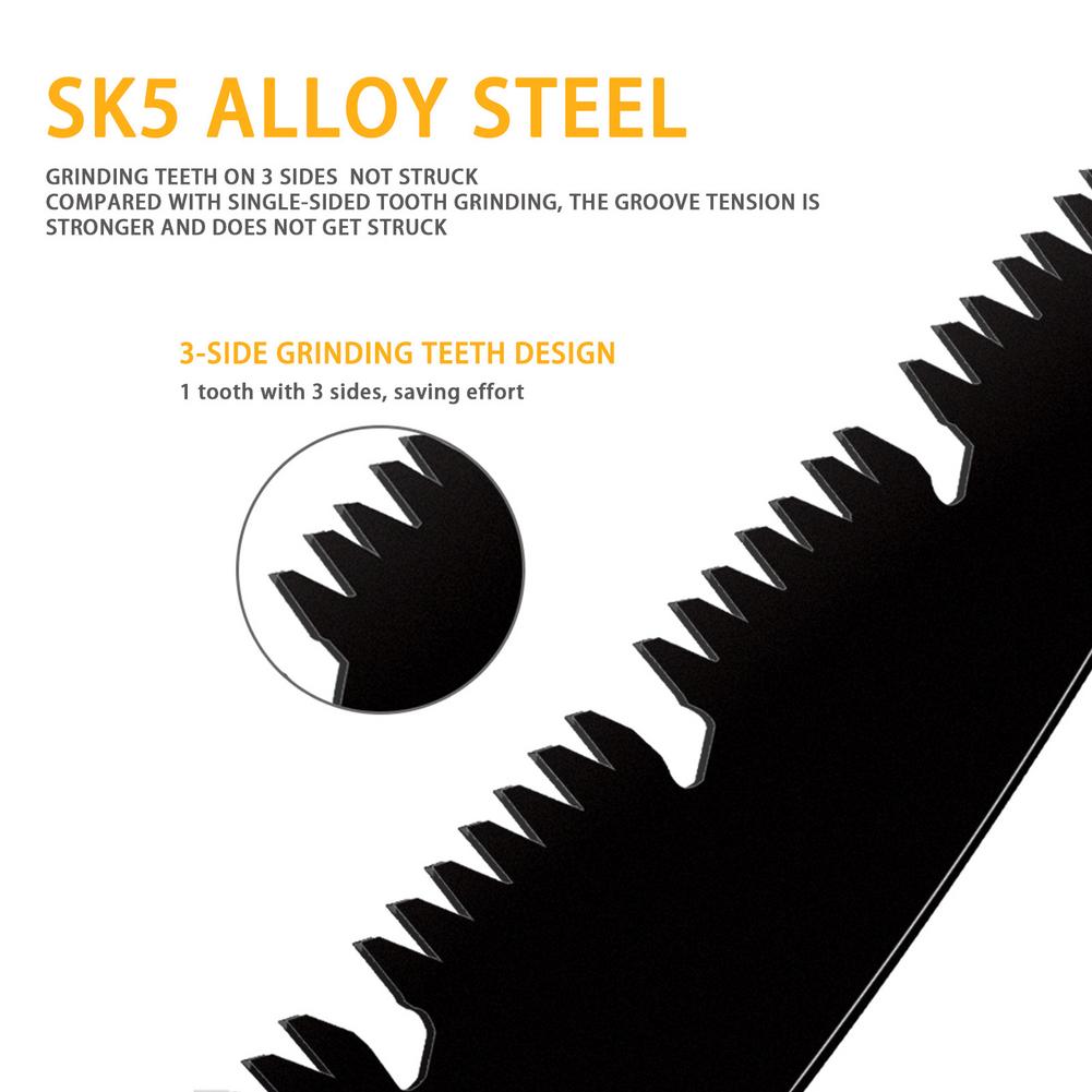 Folding High Carbon Steel Pruning Saw Wood Cutting Survival Hand Saw Sharp Lockable Blade Hand-held For Home Use