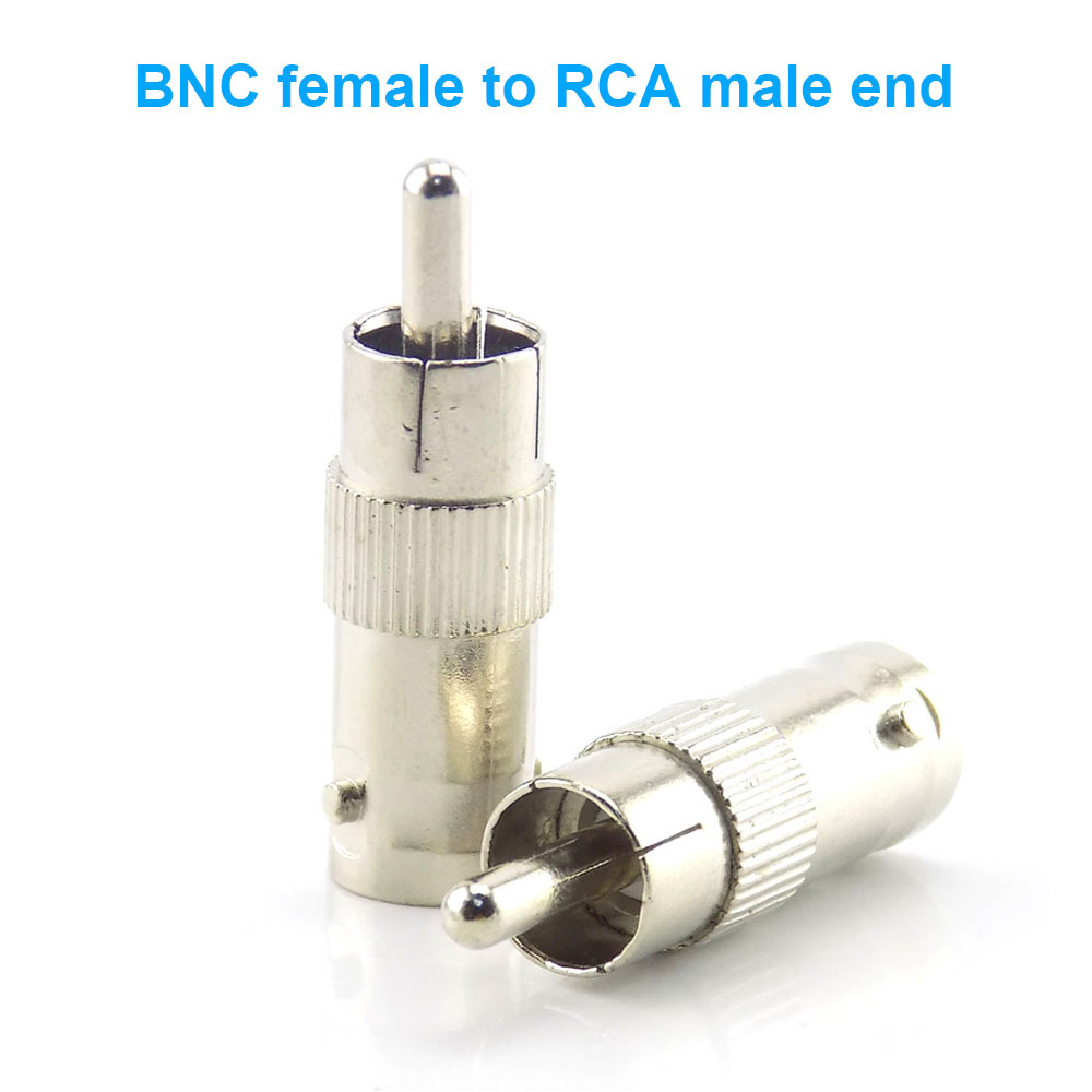 1Pcs Bnc Rca Male Female Naar Bnc Rca Mannelijke Vrouwelijke Adapter Plug Coax Kabel Video Audio Draad Converter Connector voor Cctv Camera W1: green