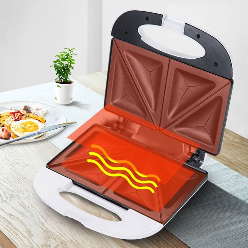 750w casa automático duplo aquecimento torradeira café da manhã sanduíche toastie fabricante plug eua