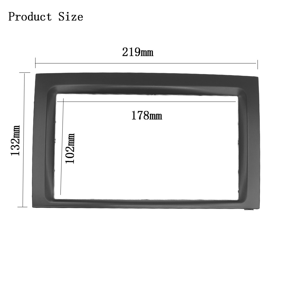 2 din bilradio fascia til 2003 2004 2005 2006 skoda fabia stel stereo dvd-afspiller instrumentbræt monteringssæt facia frontplade dobbelt din