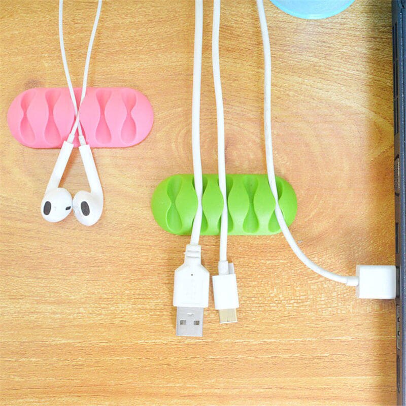 Desktop Cable Winder Earphone Organizer Wire Storage Charger Cable Holder Clips USB Winder Management For Mouse Keyboard