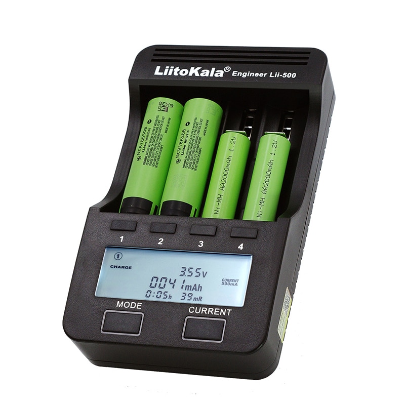 Liitokala Lii500 LCD Batterie Ladegerät, Ladung 18650 3,7 V 18350 18500 16340 25500 10440 14500 26650 1,2 V AA AAA NiMH Batterie