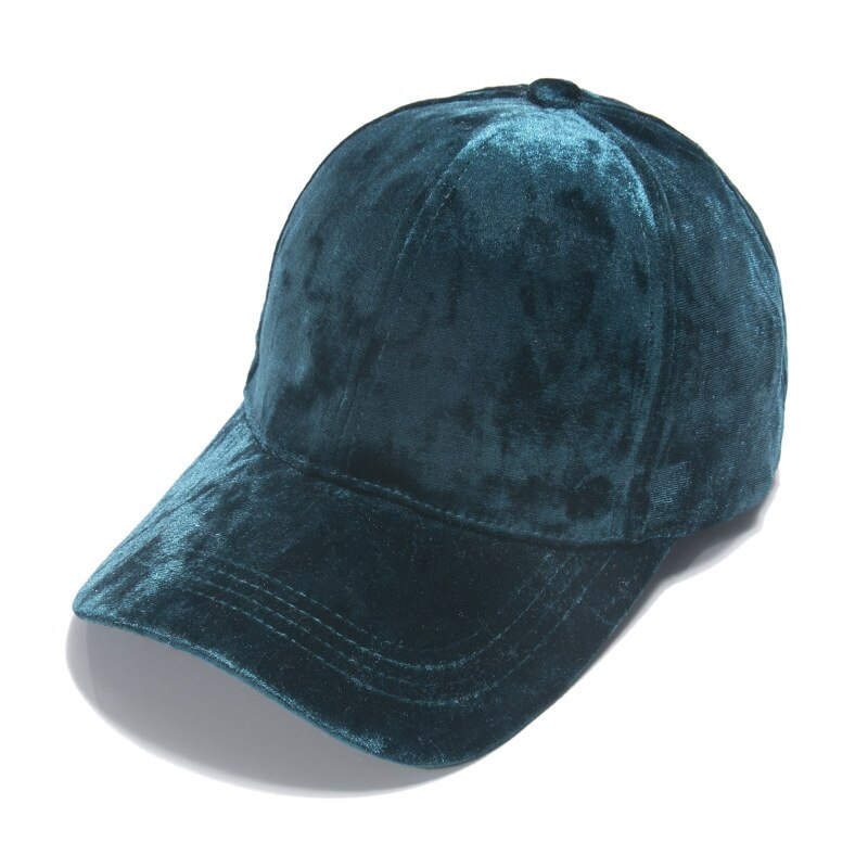 Casquette de Baseball en velours doré pour hommes et femmes, casquette coupe-vent de couleur unie: green