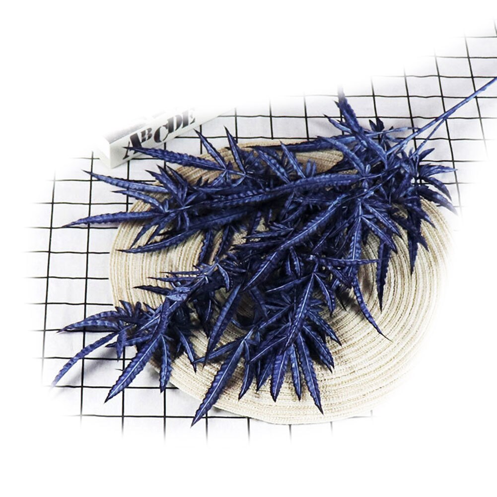 110cm Künstliche Herbst Ahorn Blätter Zweig Kirche das Erntedankfest Halloween Hochzeit Dekoration Foto Stütze Party Dekoration: Saphir Blau