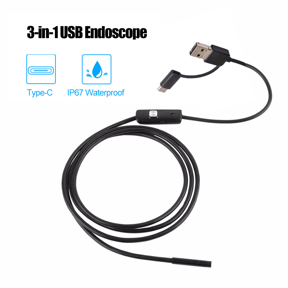 3-in-1 USB Inspektion Endoskop Kamera Endoskop Industrie Endoskop Inspektion Kamera Wasserdicht Inspektion Rohr Für Android