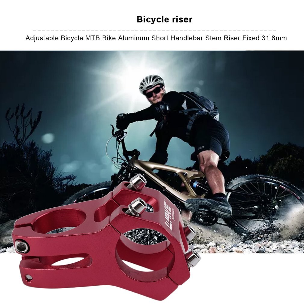 31.8mm adjustable Bicycle Stem Bicycle MTB Bike Aluminum Short Handlebar Stem Riser Fixed Bike Bar Stem