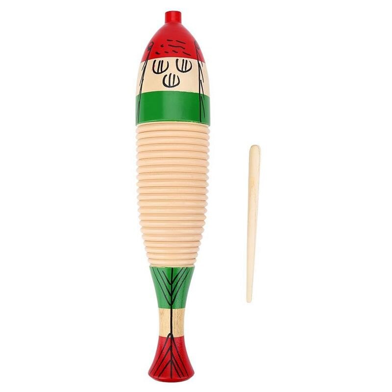 Instrumento Musical WG-200 Guiro de madera con raspador: Default Title