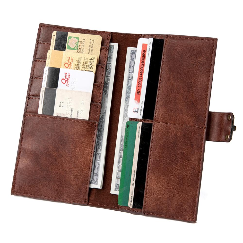 Men Wallet Punk Style Gear Purses Vintage Steampunk Rivets Mens Wallet Card Holders Vintage Movement Table Purse