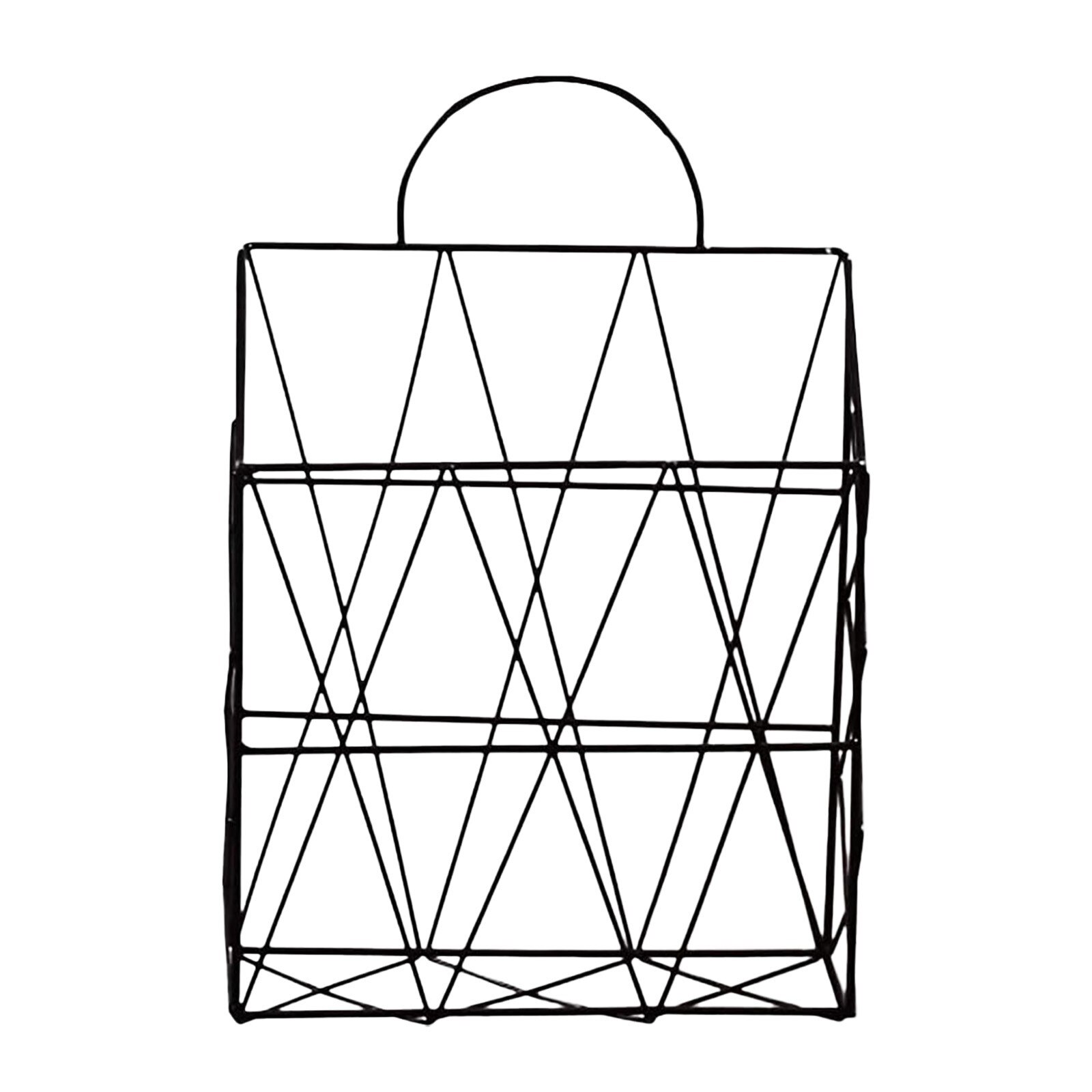 Magazine Holder Hanging Wall Mounted Newspaper Periodical Book Document File Organizer Basket Metal Shelf Storage Container: A
