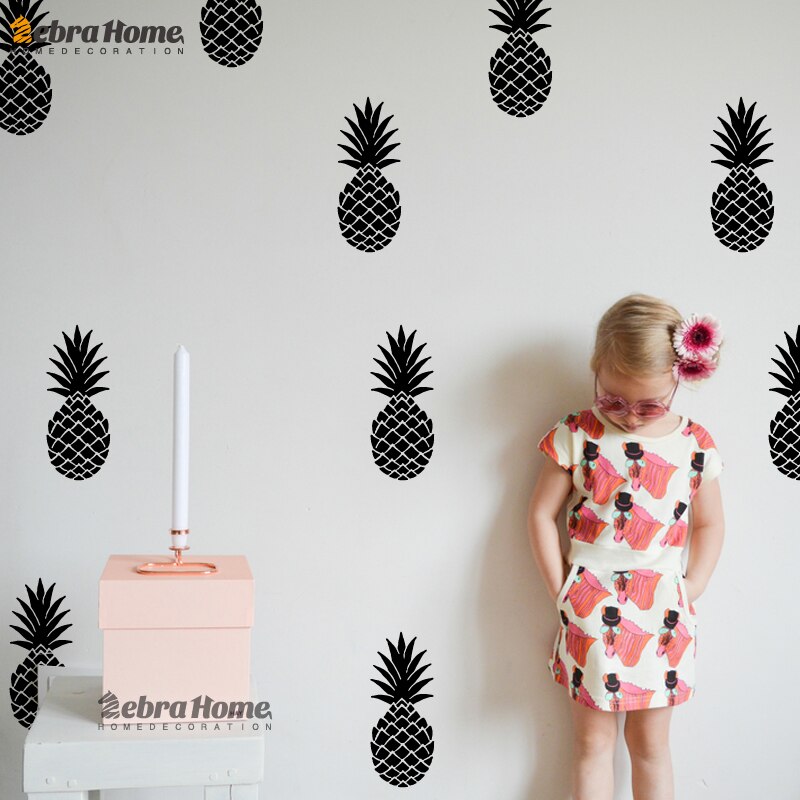 Ananas ananas avtagbar vinyl diy väggdekaler för vardagsrum barnkammare sovrum heminredning väggmålning tapet