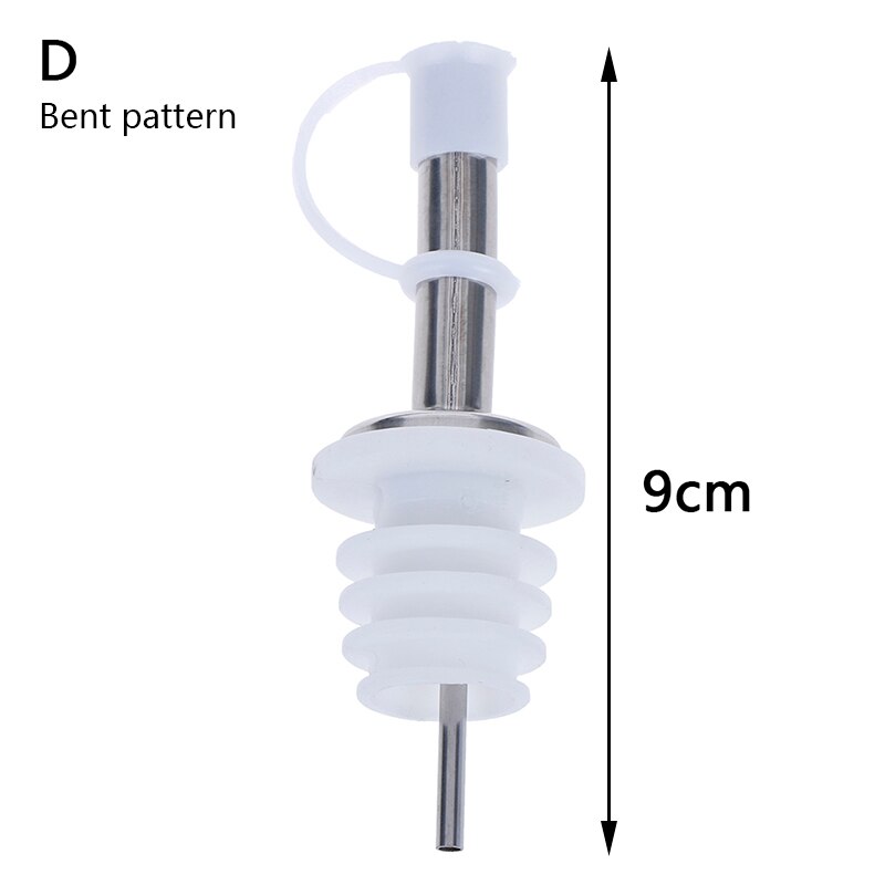 Roestvrij Staal Wijn Kurk Schenker, Fles Stop Wijn Kurk Uitloop Dispenser Met Zilver Zwart Olie Fles Kurk: D