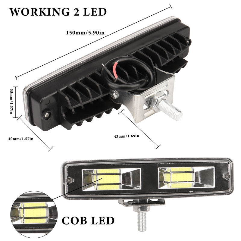 2PCS 12V 54W Work Light led bar LED lightbar 3030 LED 18SMD for Truck Tractor SUV 4x4 Car Led Headlights Lighting Spot work bar