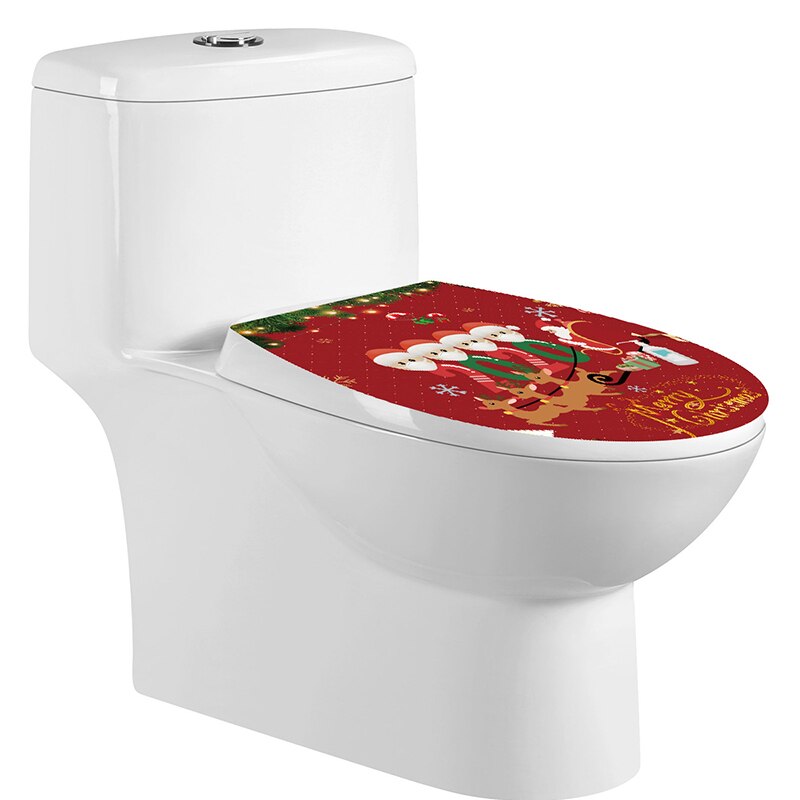 Kerst Decoratie Wc Stickers Koelkast Stickers Venster Muurstickers Badkamer Huishoudelijke Rood Zwart Groen Stijl