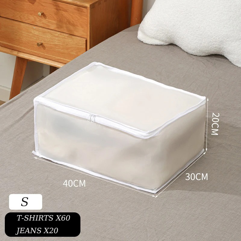 Underbed Storage Bag Foldable Quilt Bag Wardrobe Clothes Storage Box Dustproof Organizer Large Capacity Quilt Storage Bag: XXL / light green