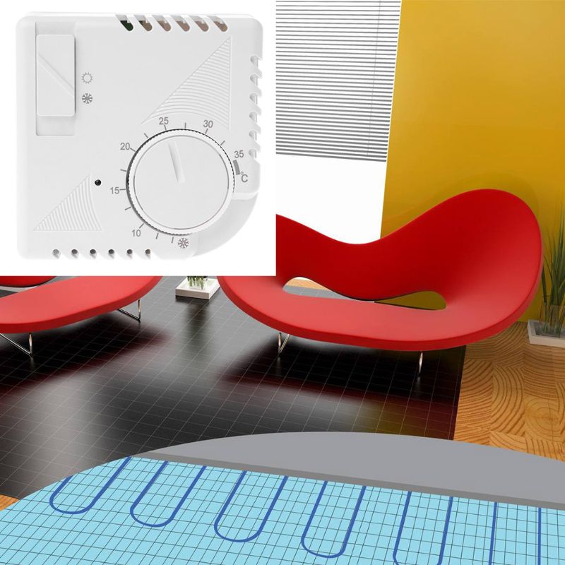 Uniwersalny termostat pokojowy oszczędzanie energii mechaniczny regulator temperatury z przełącznikiem 220V - 250V 50/60Hz gadżety domowe