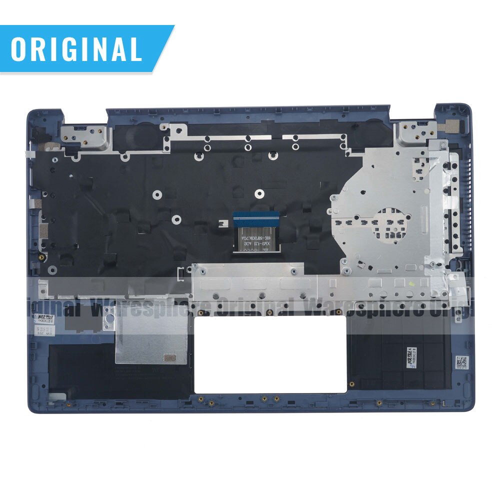 Original Top Cover Upper Case for HP Pavilion X360 14-DH Palmrest With Non-backlit Keyboard L53796-001 Sliver / Blue Side: Blue Side
