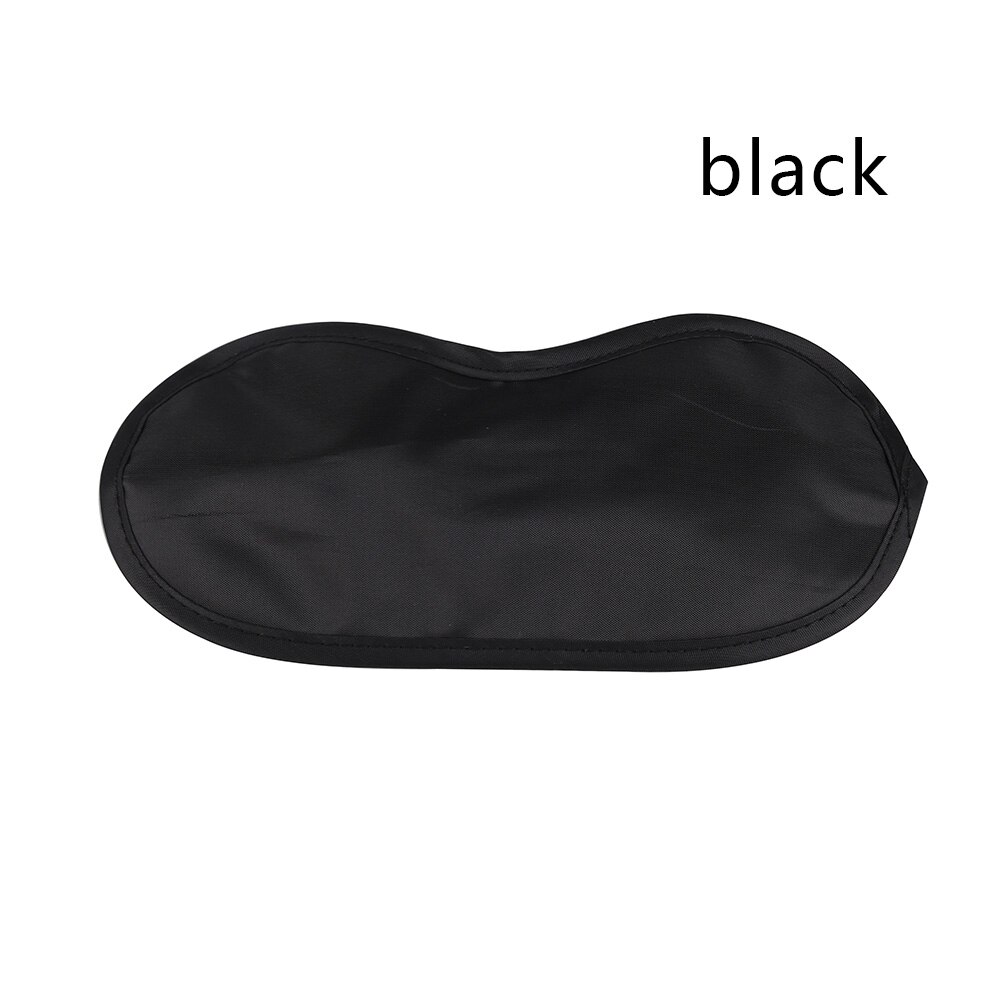 1 pc 9 Kleuren Soft Sleep Rest Slaapmiddel Eye Mask Eye Shade Cover Comfort Blinddoek Shield Patch Eyeshade: black