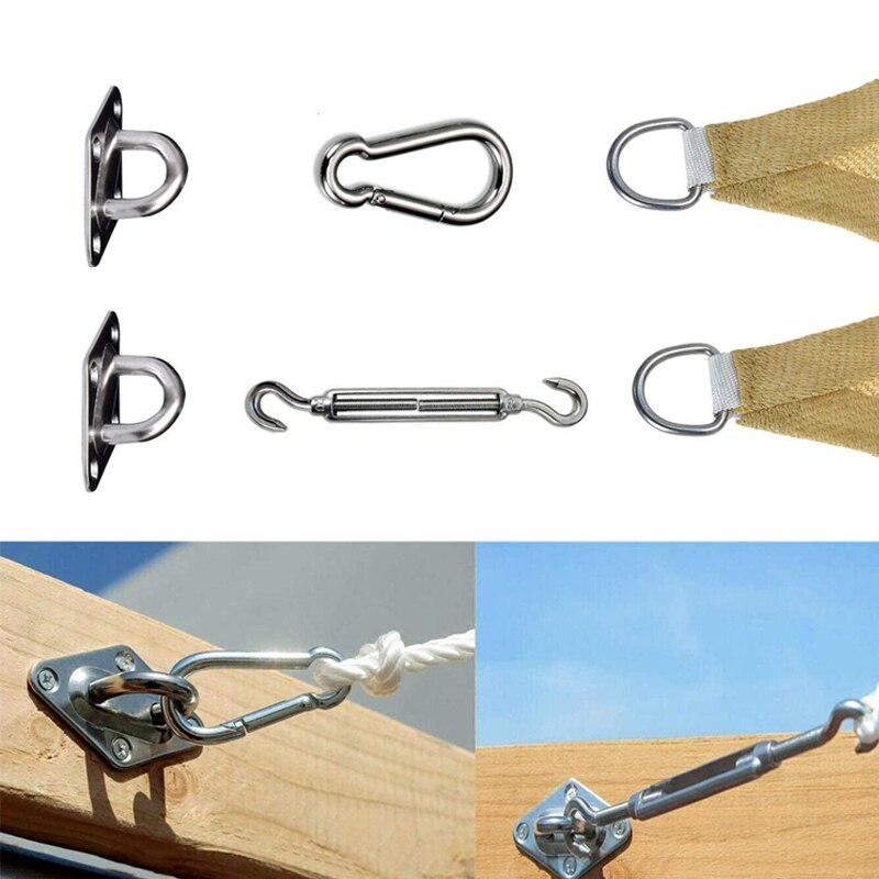 5 zoll 304 Edelstahl Markise Befestigung Set für Rechteckigen/Quadrat/Dreieck Sonne Sonnensegel Installation Anti-rost Hardware
